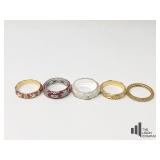 Lot Of Five Costume Rings