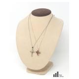 Two Cross Pendant Necklaces