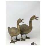 Pair Of Brass Ducks
