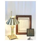 Inspirational Sayings And Desk Lamp