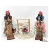 Three Native American Figurines