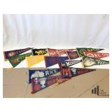 Large Collection Of Vintage Felt Pennants