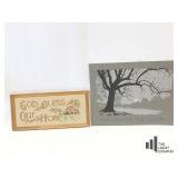 Cross-Stitch Art And Tree Print