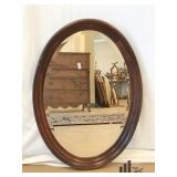 Walnut Oval Mirror