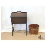 Sewing Box And Wooden Planter