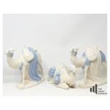 Three Ceramic Nativity Camels
