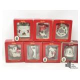 Set Of Seven Spode Christmas Tree Ornaments