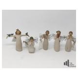 Set Of Five Willow Tree Ornaments