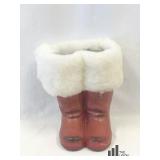 Ceramic Santa Boots Planter