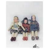 Lot Of Four Vintage  Dolls Made In Poland