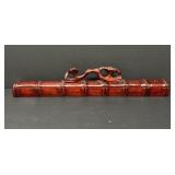 Carved Rosewood Brush Box/Stand