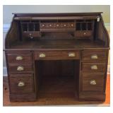Oak Rolled Top Desk