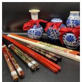 Mini Ginger Jars and Chopsticks
