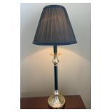 Green and Brass Candlestick Lamp