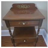 Vintage Side Table with Shelves