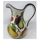 Ceramic Pitcher with Fruit Design