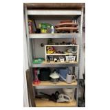 Metal and Pressboard Shelving Unit