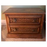 Carved Wood Nightstand