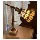 Tiffany Style Lamp with Marble Base