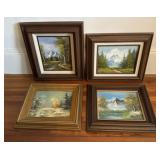 Collection of Framed Landscape Scenes