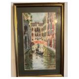 Framed Venice Canal Scene