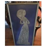 Framed Lady Margaret Peyton Brass Rubbing