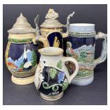 German Steins and Pitcher