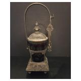 Victorian Silver Plate Pickle Caddy