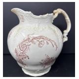 Antique Brown Botanical Pitcher
