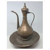 Antique Middle Eastern Copper Water Vessel Jug A