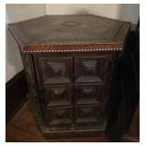 Vintage Octagonal Metal Top End Table