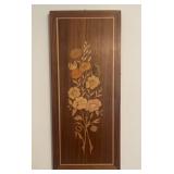 Italian Style Inlaid Wood Flower Panel