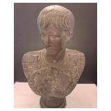 Bust of Cesar Augustus in Plaster Bronze Finish