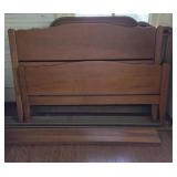 Vintage Headboard and Footboard with Rails