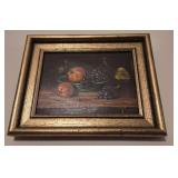 Framed Original Fruit Scene Oil Painting