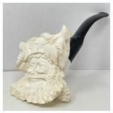 Hand Carved Pirate Meerschaum Pipe