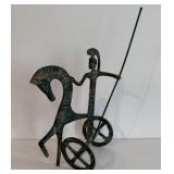 Metal Etruscan Horse and Chariot