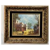 Balfour Village Scene Oil on Canvas