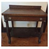 Victorian Oak Server