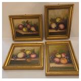 Framed Fruit Still Life, Original Signed