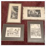 Signed Paris and Luxembourg Prints