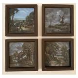 Framed Italian Terra Cotta Tiles