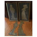 Framed and Unframed Brass Rubbings