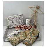 Farmhouse Tray, Pictures, Cloth Door Stops