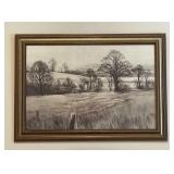 Artist Unknown "Winter Scene" Print