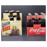 Vintage Glass Soda Bottle in Carriers