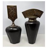 Lidded Metal Urns