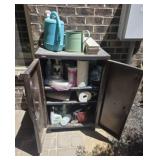 Outdoor Plastic Storage with Contents and More