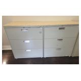 Hon Metal Lateral Files with Wood Top