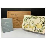 Wine Theme Cutting Board and Tray